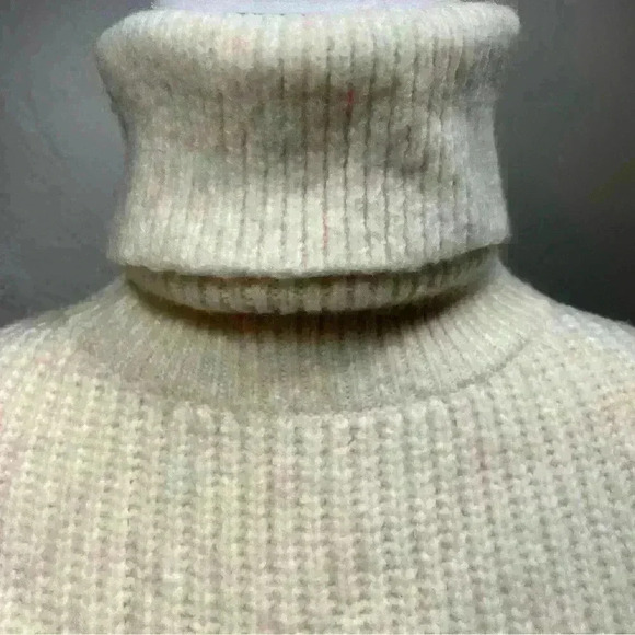 Topshop Turtleneck Pink Cable Knit Sleeve Sweater Size XS 0-2 - Picture 3 of 7